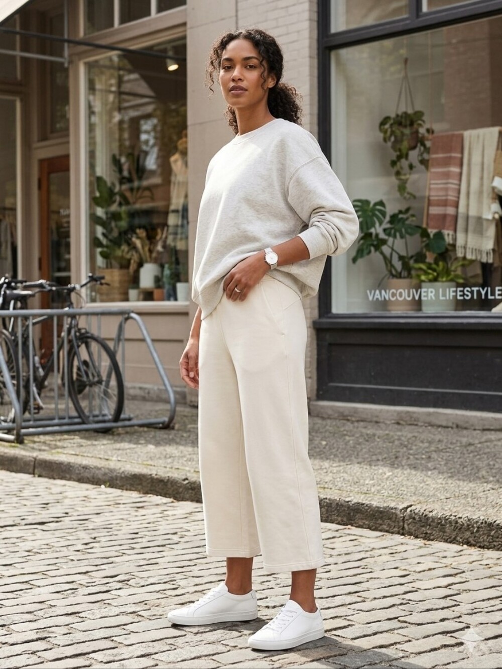 Lululemon Loungeful High-Rise Wide-Leg Crop Size 10 Cream/Off-White